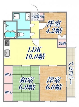 エルドラド甲東園の物件間取画像